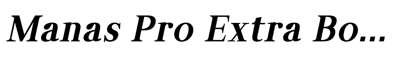 Manas Pro Extra Bold Italic